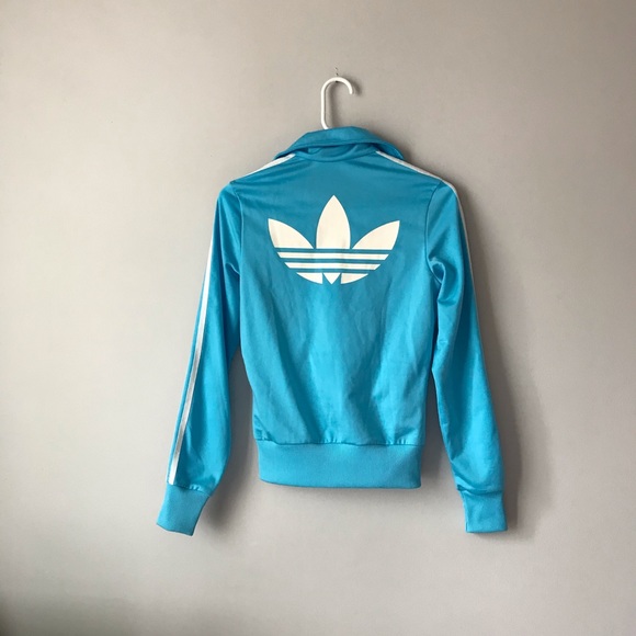 adidas Tops - Adidas originals baby blue sweater jacket